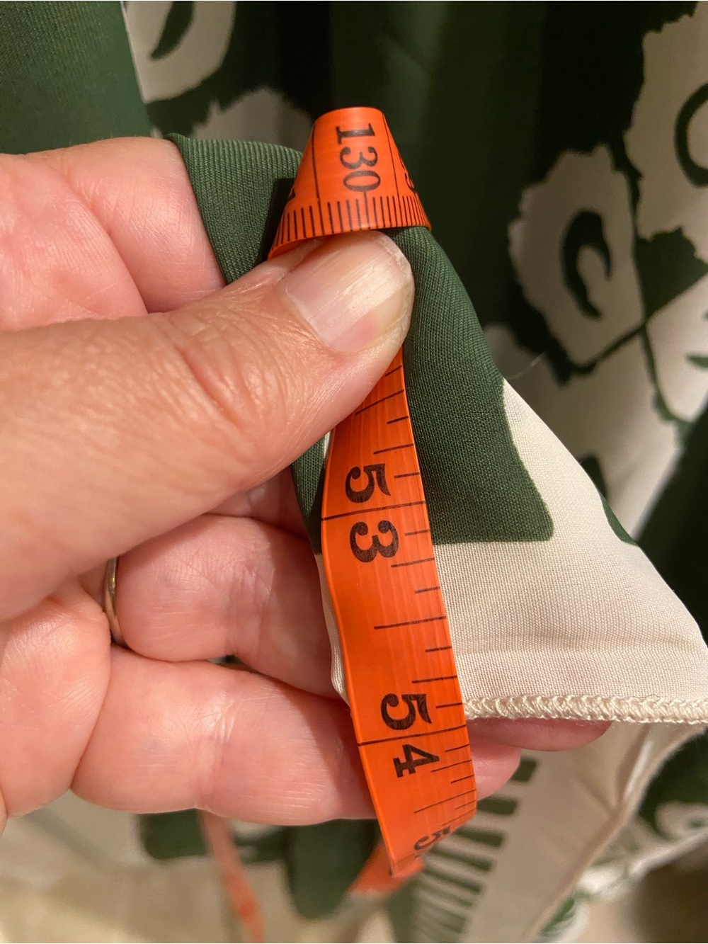 Smocked Square-Neck Maxi Dress in Olive with Ivory Print - Picture 5 of 5